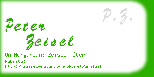peter zeisel business card